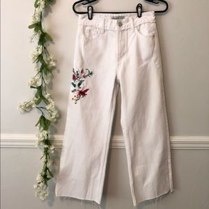 ZARA white denim jeans